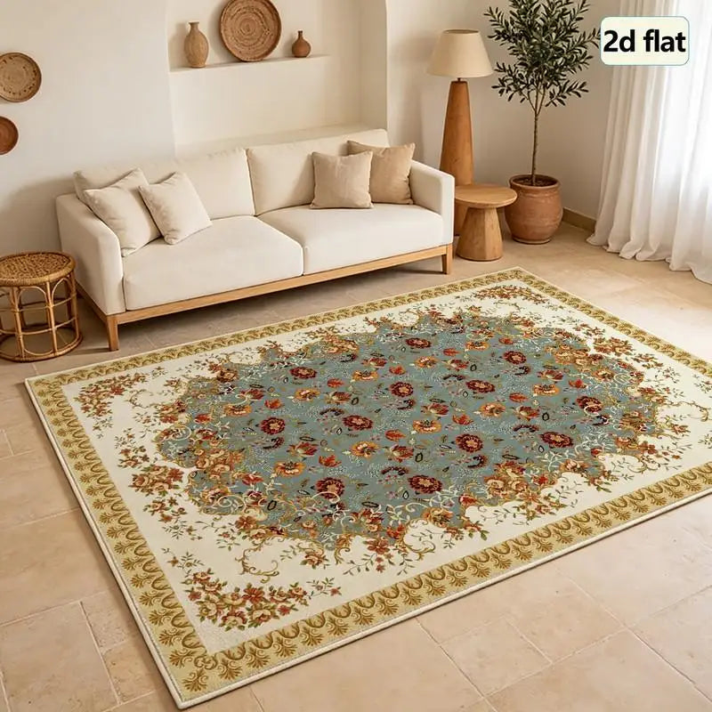 1 Piece Traditional Floral Rug, Soft Comfortable, All Seasons, Easy To Maintain, Home Decor, Living Room Decor, Bedroom Decor, Dining Room Decor, Autumn, Winter