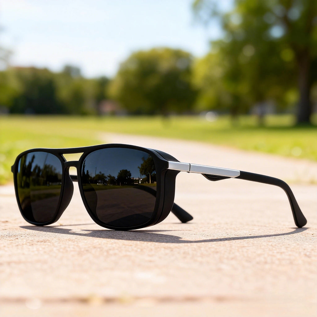 Classic Retro Square Frame Sports Goggles - Windproof & UV400 Protection, Unisex for Outdoor Adventures, Travel & Casual Wear