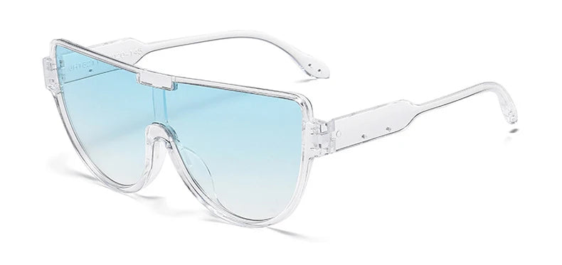 Vintage Semi-round Sunglasses Women Fashion Monoblock Outdoor Goggle Shades Trending New Design UV400 Eyewear