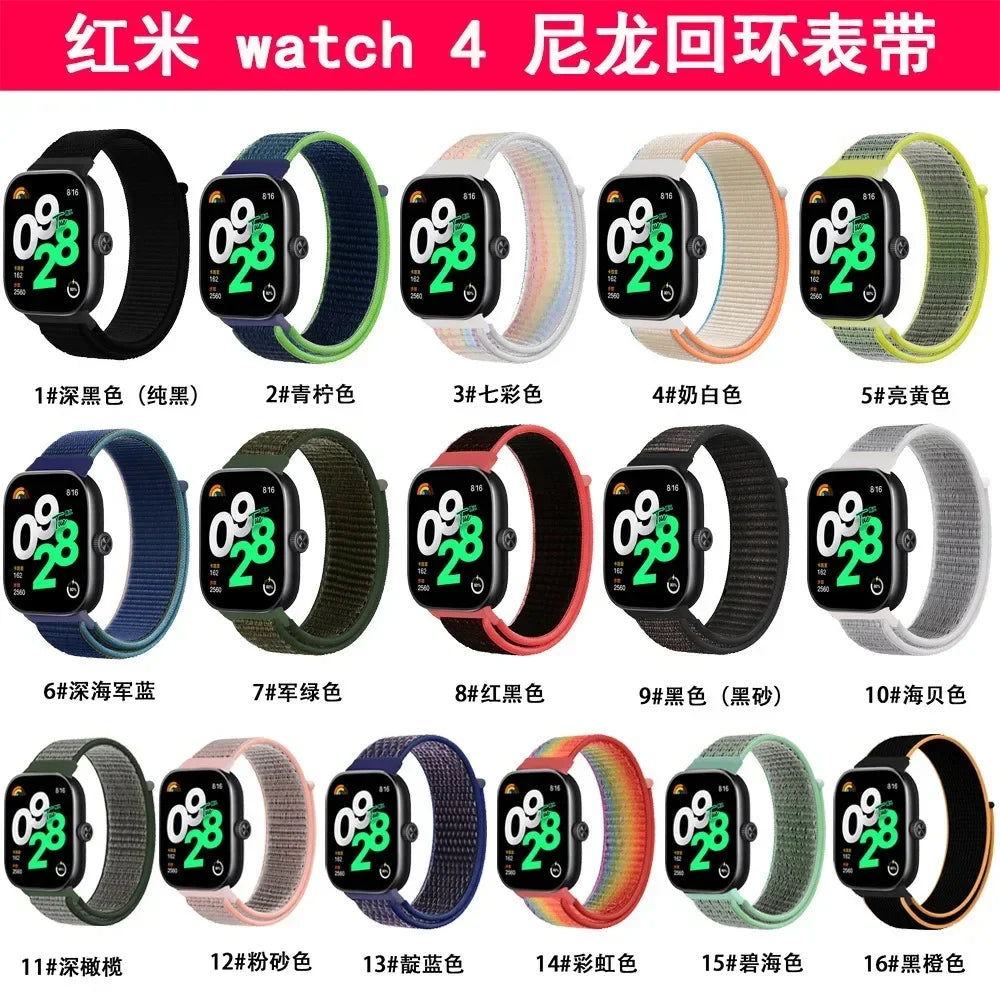 Breathable Strap for Xiaomi Redmi Watch 4/5/6 Nylon Replaceable Wristband Smart watch Belt for Mi Band 9/8 Pro Sport Watchband