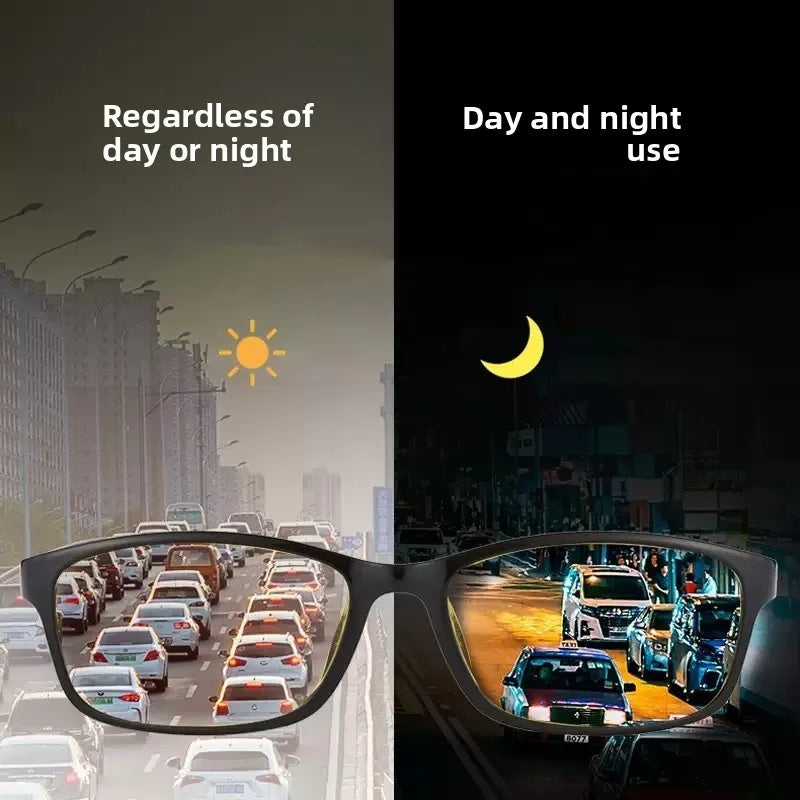 Day Night Dual Use Driving Glasses Anti High Beam Unisex Eyeglasses
