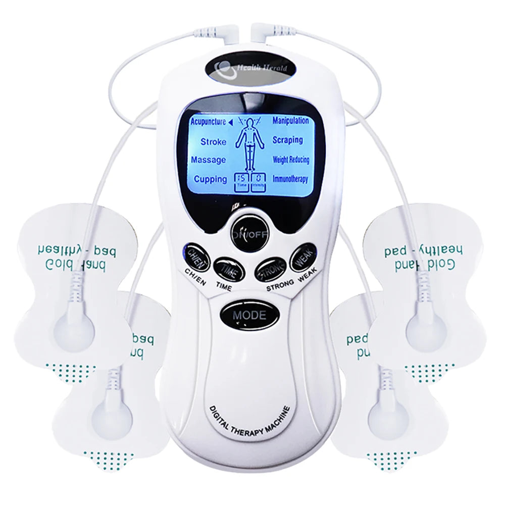 Electric Dual Output Tens Massage Machine Electrical EMS Muscle Stimulator Full Body Pulse Massager Acupuncture Digital Machine