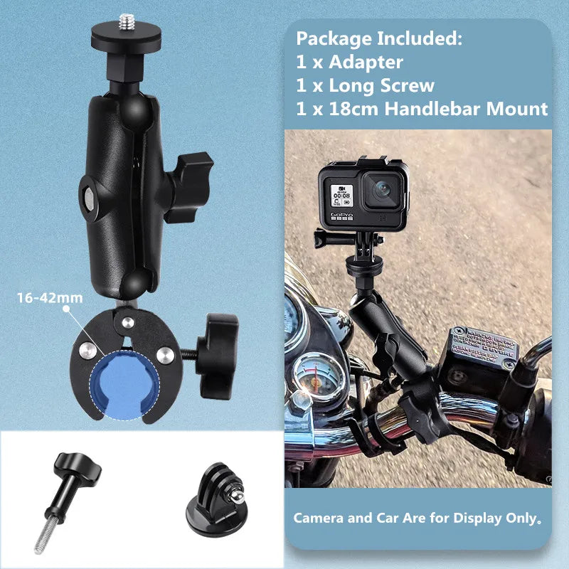 For GoPro 13 12 11 10 Motorcycle Bicycle Holder Handlebar Mount Bracket For Insta 360 X5 X4 DJI OSMO 360 Action 6 5 4 Accessory
