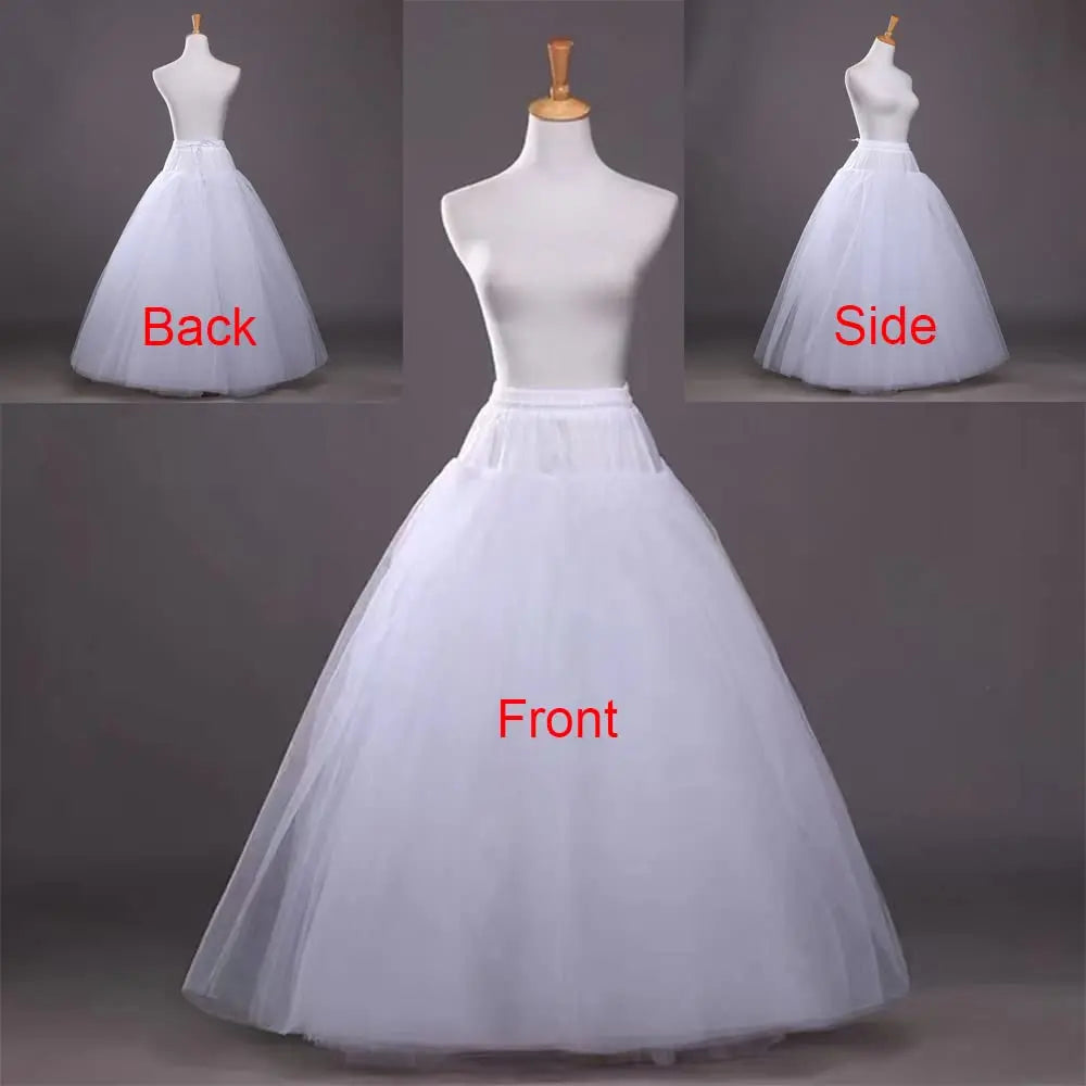 Plus Size Petticoats for Women Floor Length Crinoline Hoopless Long Petticoat Underskirt Puffy Skirt for Wedding Dress Ball