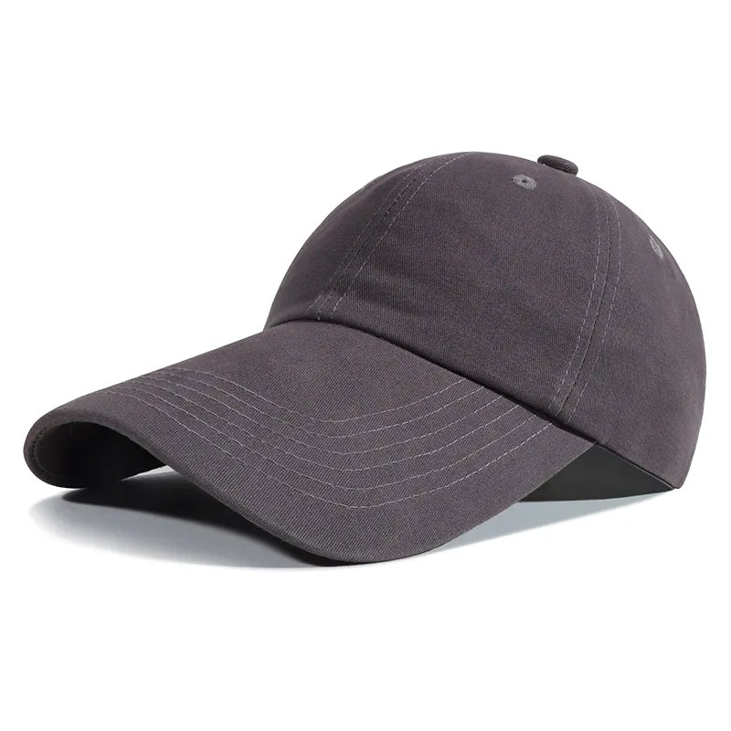 Ajustable Extra Long Bill Brim Baseball Cap Men Women 100% Cotton Visor Hat