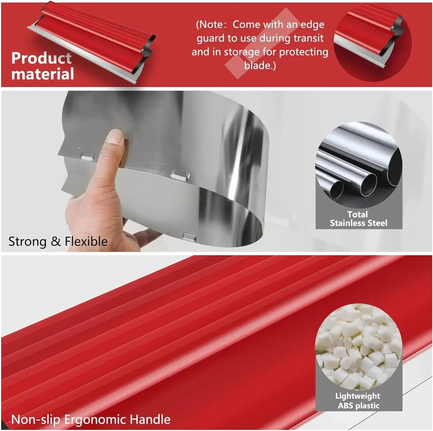1-4PCS 25cm/40cm Stainless Steel Scraper for Wall Plastering Leveling Tool Putty Knife Wall Finishing Trowel Home Accessories