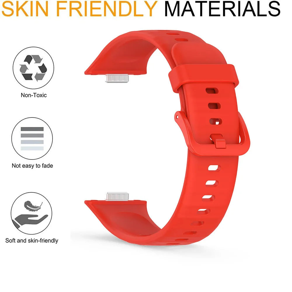 Silicone Watch Strap For Huawei Watch Fit 3 Strap Replacement Band For Huawei Watch Fit3 Strap With Case Screen Protector