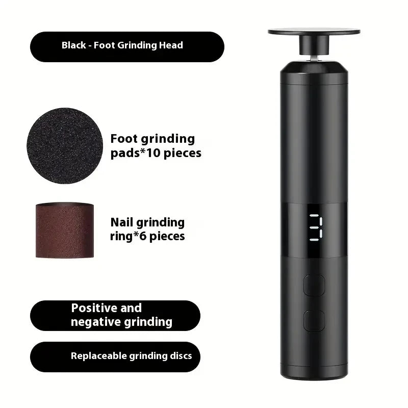 Electric Callus Remover with 3 Speeds & LCD Display, Fast Charging for Home Foot & Hand Care