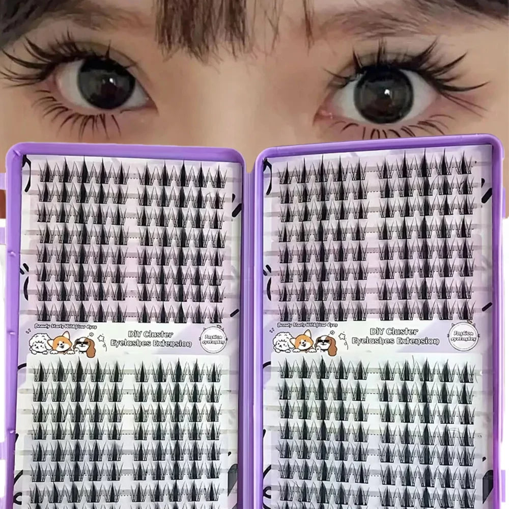 32 Rows Cartoon Eyelashes, Includes Various Styles Such As Cartoon , Anime Eyelash Clusters,Natural Style Eyelashes Suitable