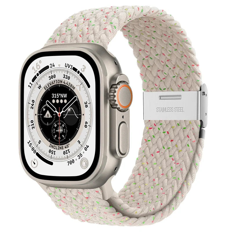 Braided solo loop strap For Apple watch band 44mm 40mm 45mm 41mm 42mm Nylon correa bracelet iWatch series 8 9 4 5 SE 6 7 Ultra 2