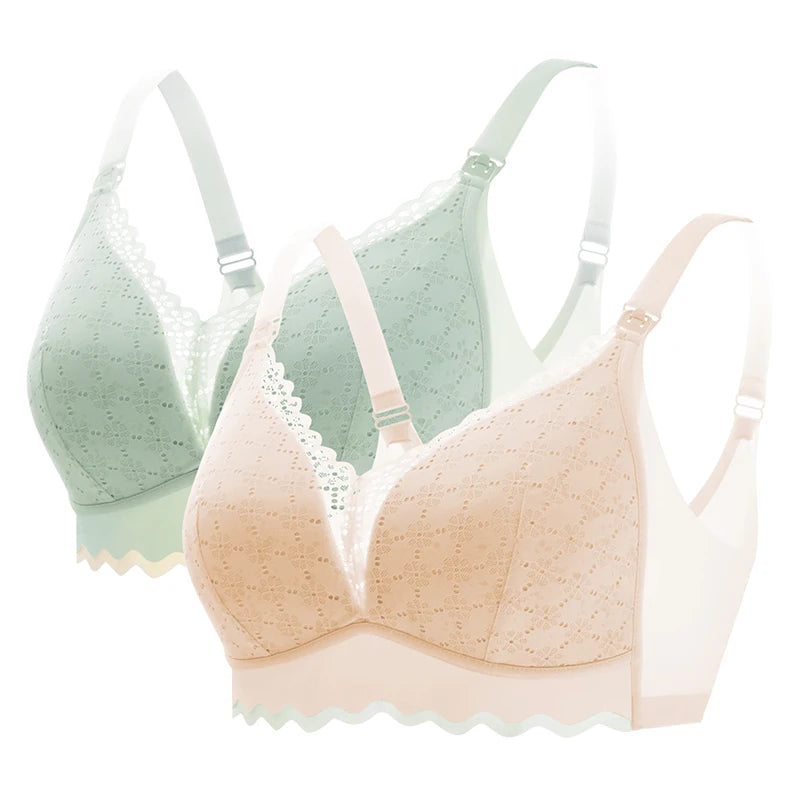 Women's Seamless  Breathable Nursing  Bra For All Seasons  Push-up  Pure Cotton  No Underwire  Maternity Sleepwear