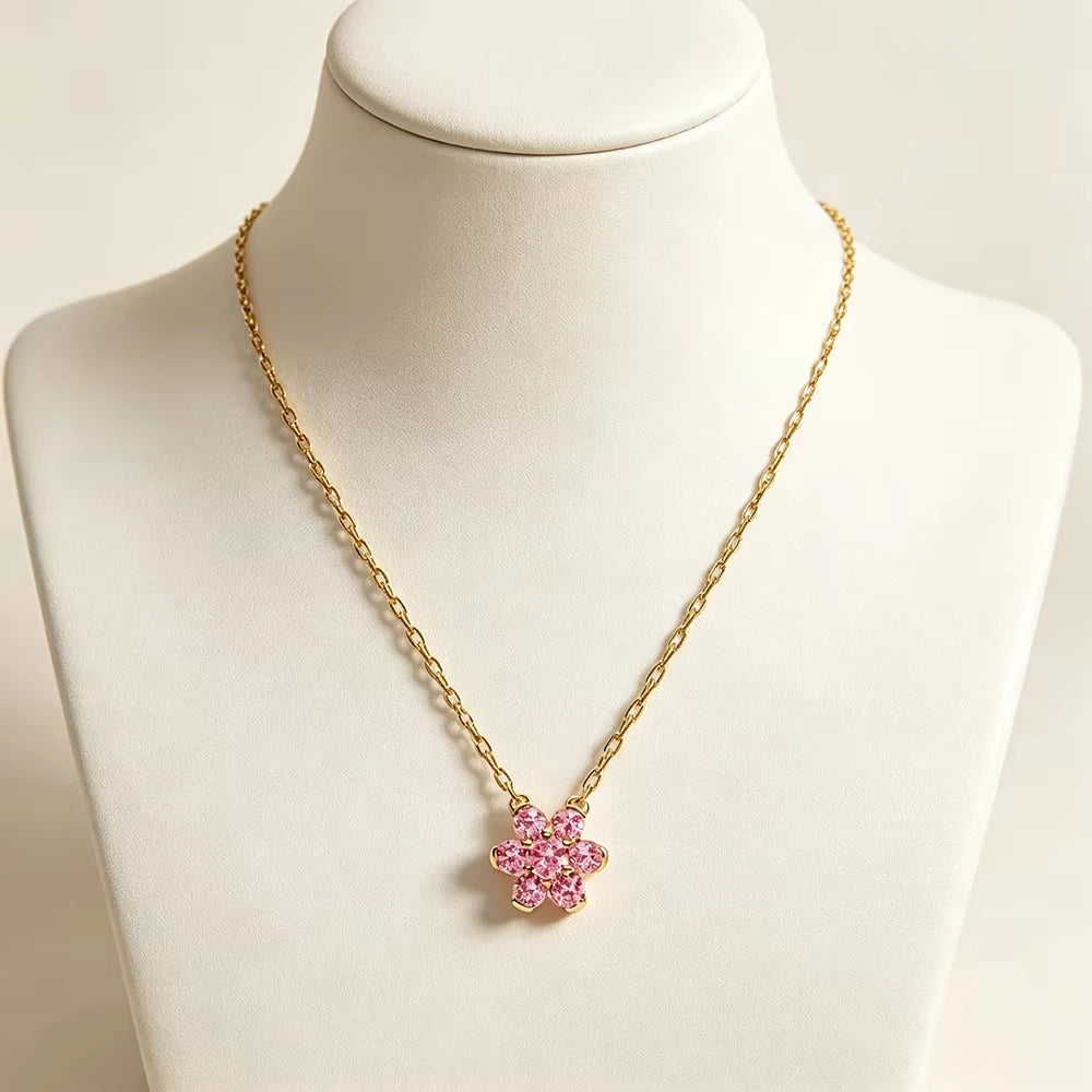 S925 silver clover thread lock bow necklace suitable for women's daily wear DIY exquisite jewelry gifts