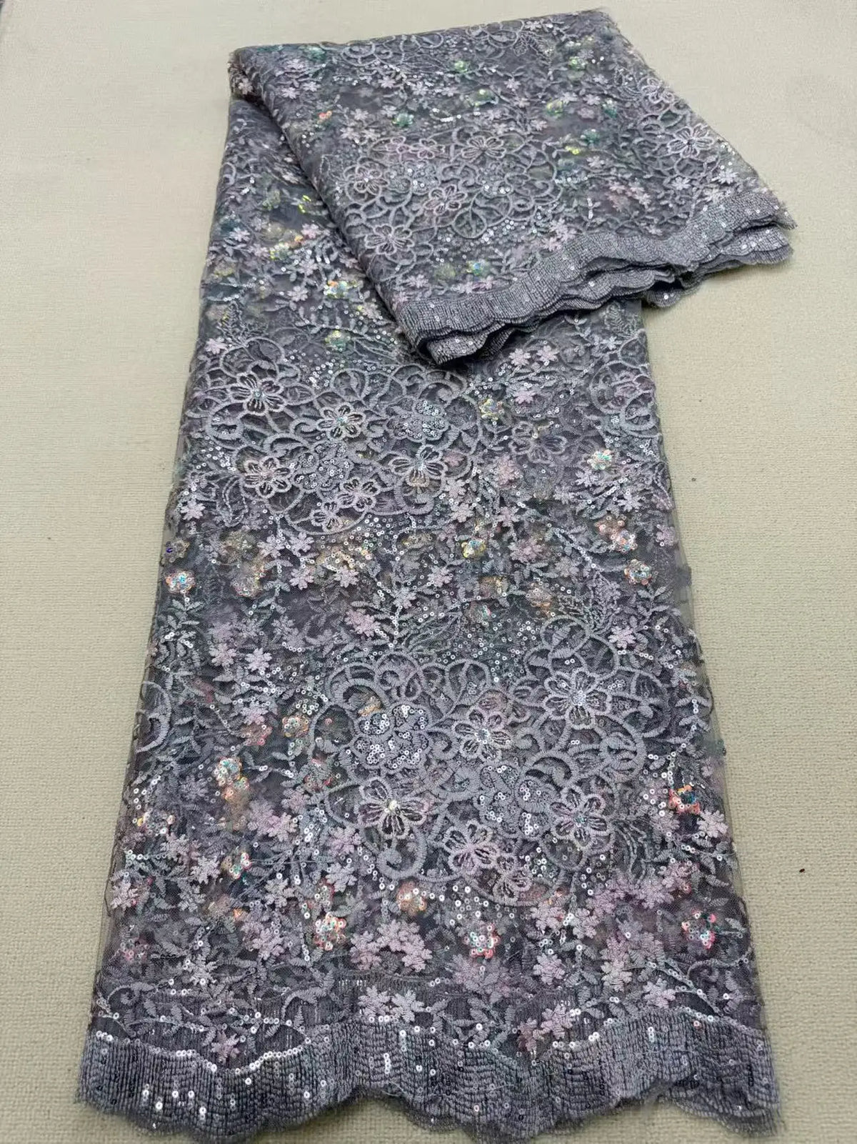 New Style Green African Tulle Lace Fabric 2026 High Quality Luxury French Sequins Lace Fabric For Women Evening Dress Sewing