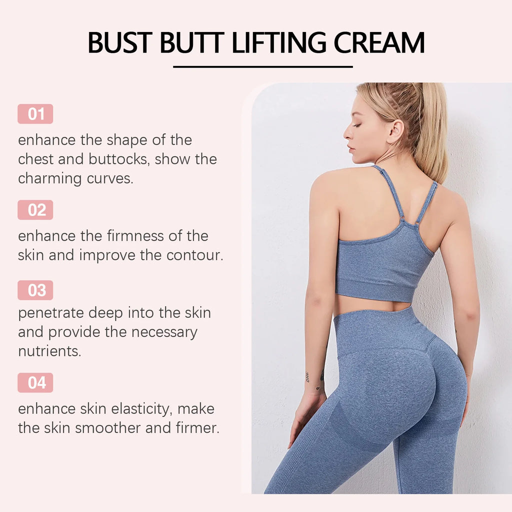 OceAura Hip & Breast Firming Cream - Deep Moisturizing Body Care for Chest & Hip Skin, Nourishing Smooth Formula to Tighten