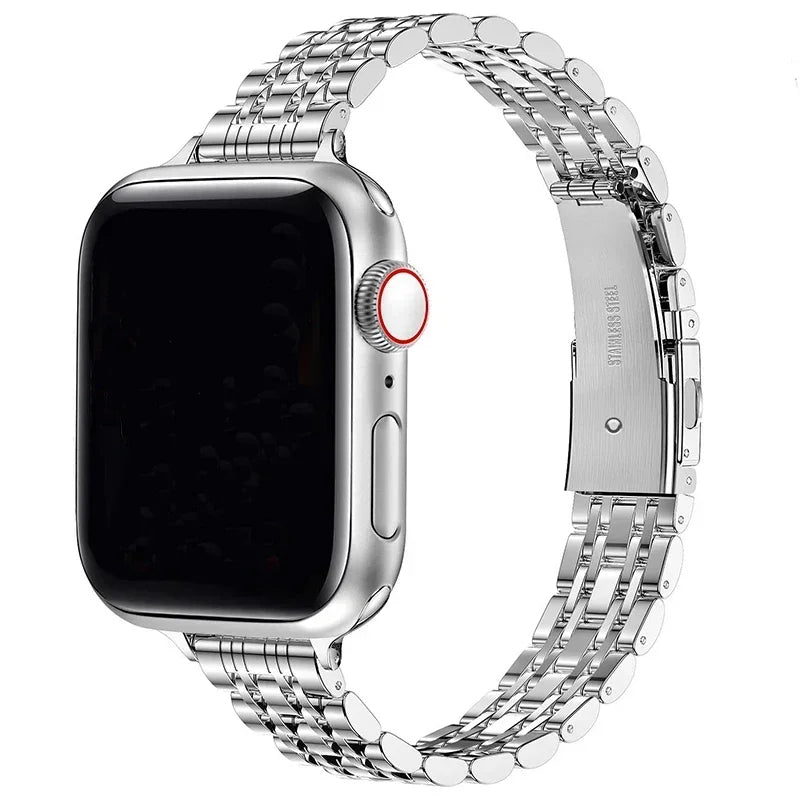 Stainless Steel Strap For Apple Watch Ultra 2 Band 49mm 42 44mm Metal Bracelet iWatch Series 10 46mm 9 8 7 6 SE 5 4 3 45mm 41mm
