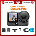 DJI Osmo Action 6 Standard Combo All-In-One Flagship Action Camera 8K Waterproof Action Camera with 1/1.1" Square Sensor Variable Aperture of f/2.0–f/4.0 Rocksteady 3.0 Cold-Resistant 4hrs Battery Built-in 50GB Storage Vlog