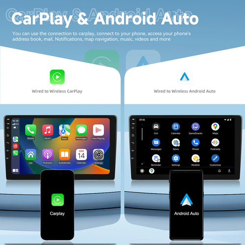 10.1-inch Android 15 For Toyota Corolla 2014-2016, 2+64G AHD camera in-car navigation with Wireless CarPlay