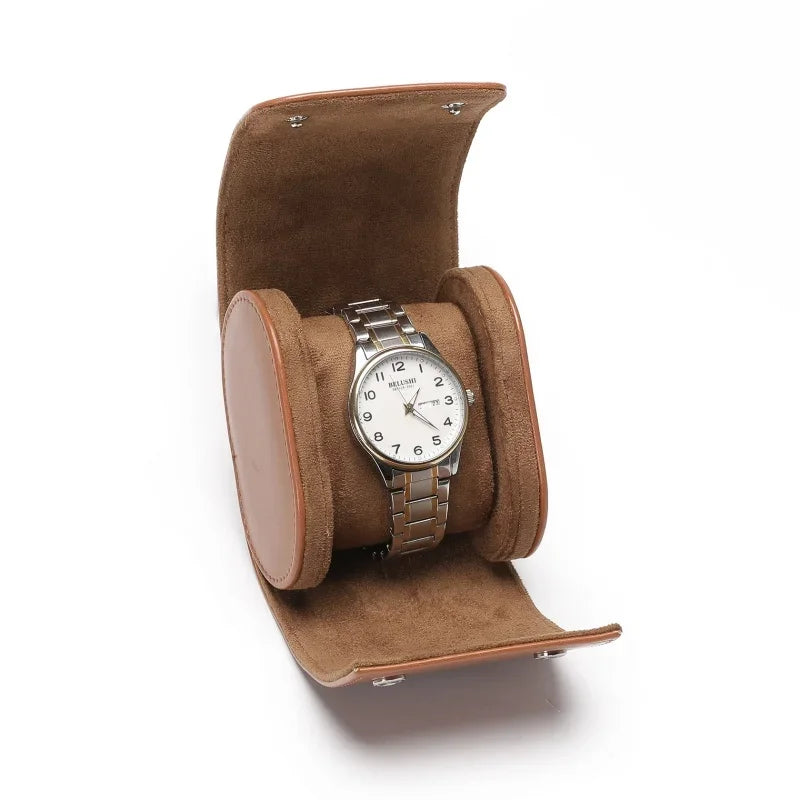Embers Leather Watch Roll 1 2 3 slots Luxury Genuine Watch Storage Box Travel Bag Watch Case Gift Box Watch Pouch\]p;