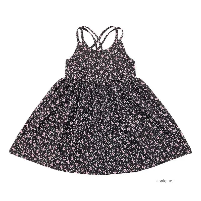 Baby Girls' Dress 2024 Summer Chiffon Floral Princess Dresses Cute Kids Sundresses Children's Clothing
