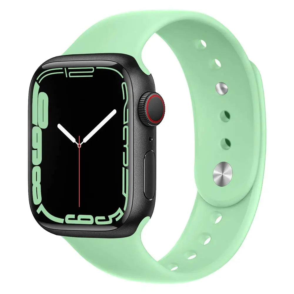 Silicone For Apple Watch Band 44mm 40mm 45mm 41mm 42mm 38mm 49mm 41 44 45 mm Bracelet IWatch Series 7 6 5 4 3 SE 8 Ultra Strap
