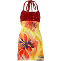 Sisterlinda Backless Dress Women Trend Floral Print Halter Sequin Patchwork Bandages Sleeveless Stretch Sexy Vacation Bodycon