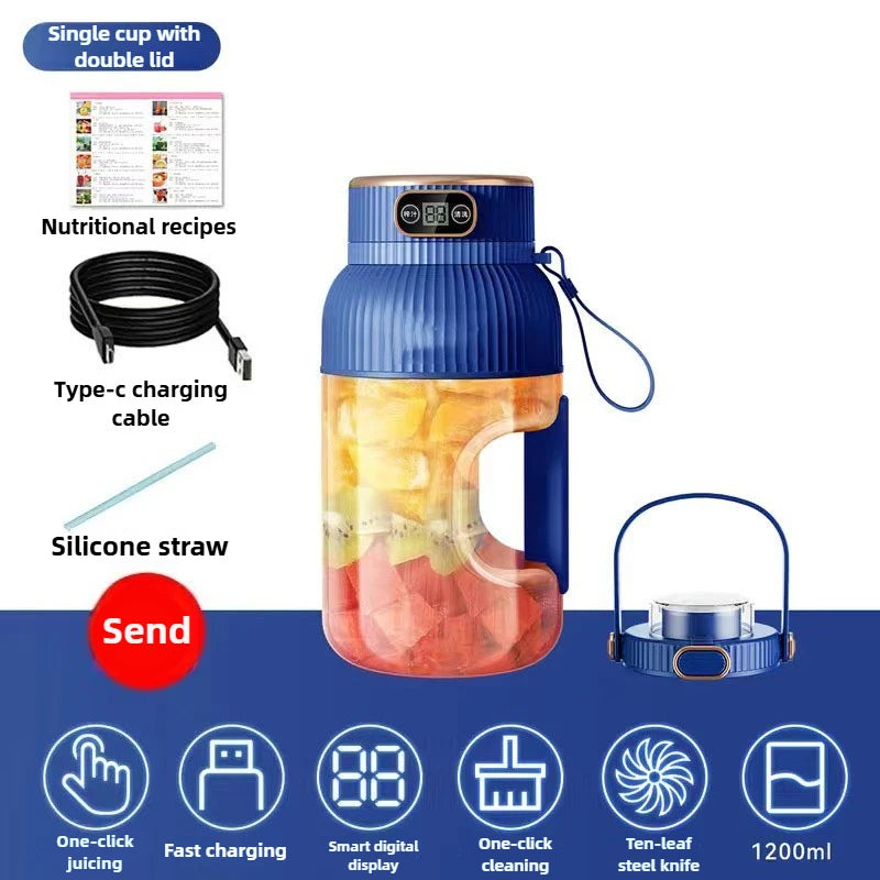 Fruit Juicer Cup Portable Electric Fruit Mixer Stirrng Cup Large Capacity Smoothie Quick Making Bottle Suitable Juice Production