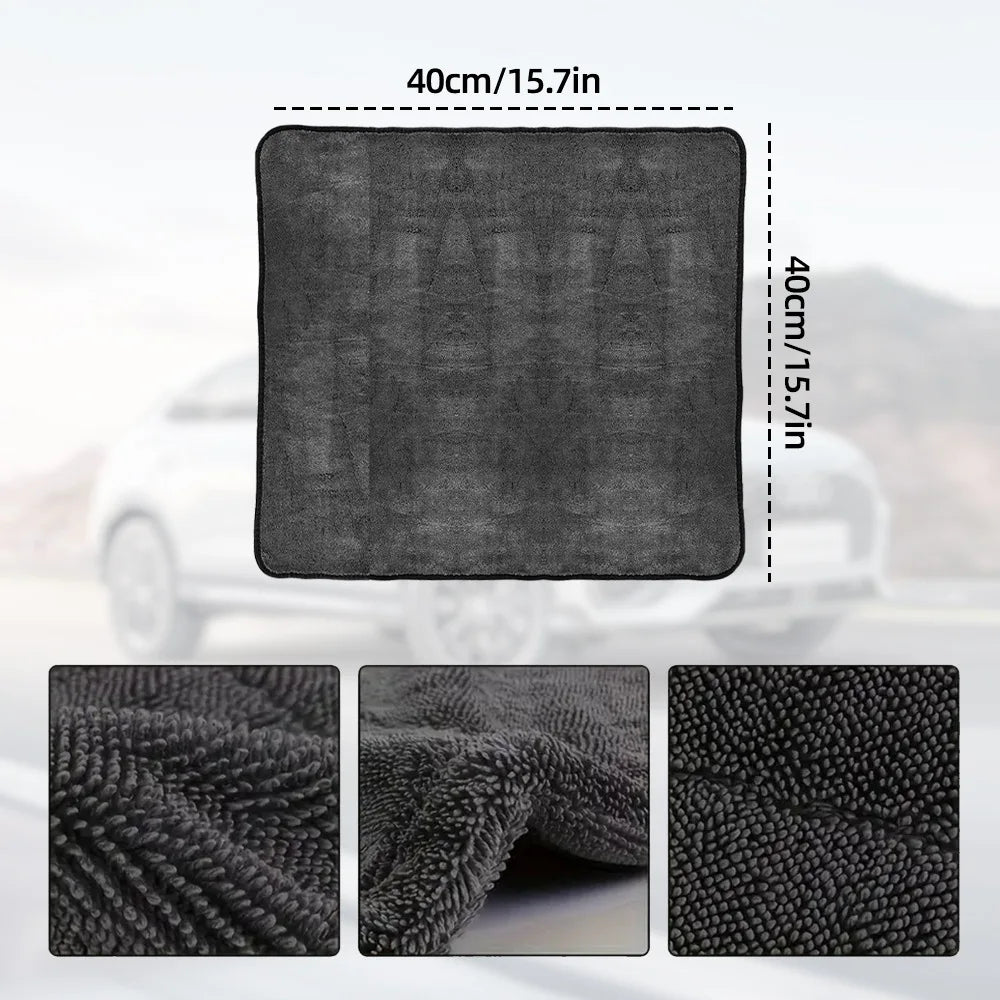 40*60/40cm Car Wash Towel 600GSM Microfiber Double-Sided Ultra Absorbent Car Wash Cloth Cleaning Drying Towel Washing Accessorie