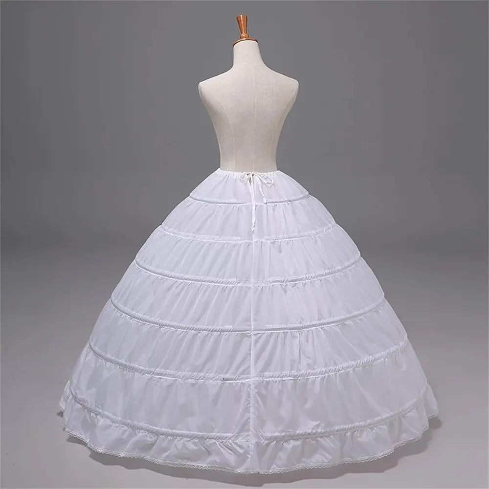 Babyonlinedress 6 Hoops Crinoline Ball Gown Wedding Petticoat Fluffy Underskirt Mariage Half Slips Wedding Accessories