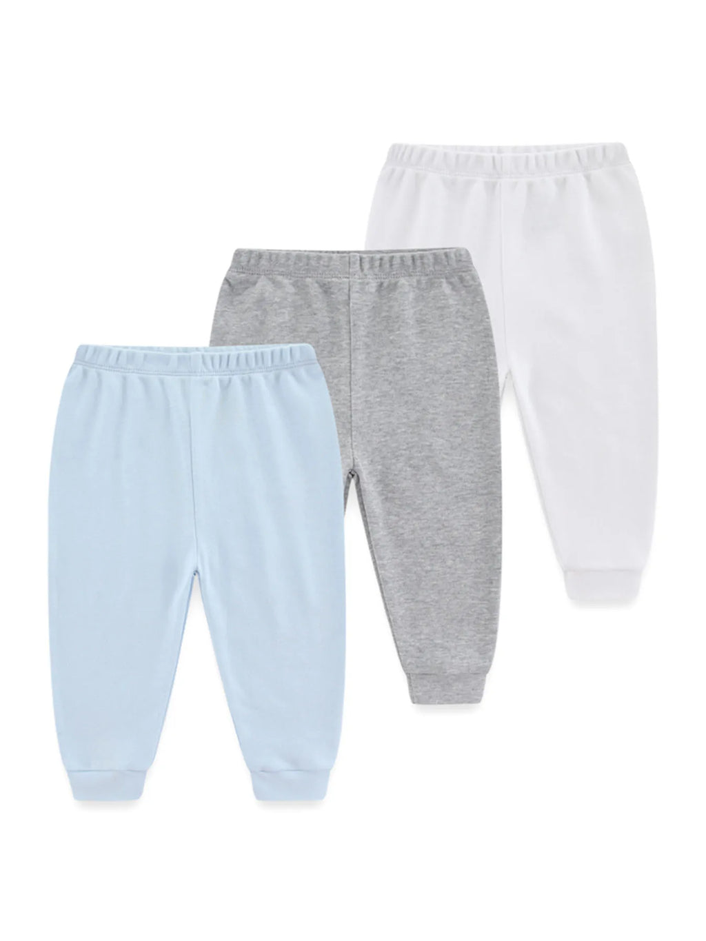 Kiddiezoom 1/3 Pcs Four Seasons Fashion Solid 100%Cotton Baby Boy Girl Pants Soft 100%Cotton Infants Trousers Accessories
