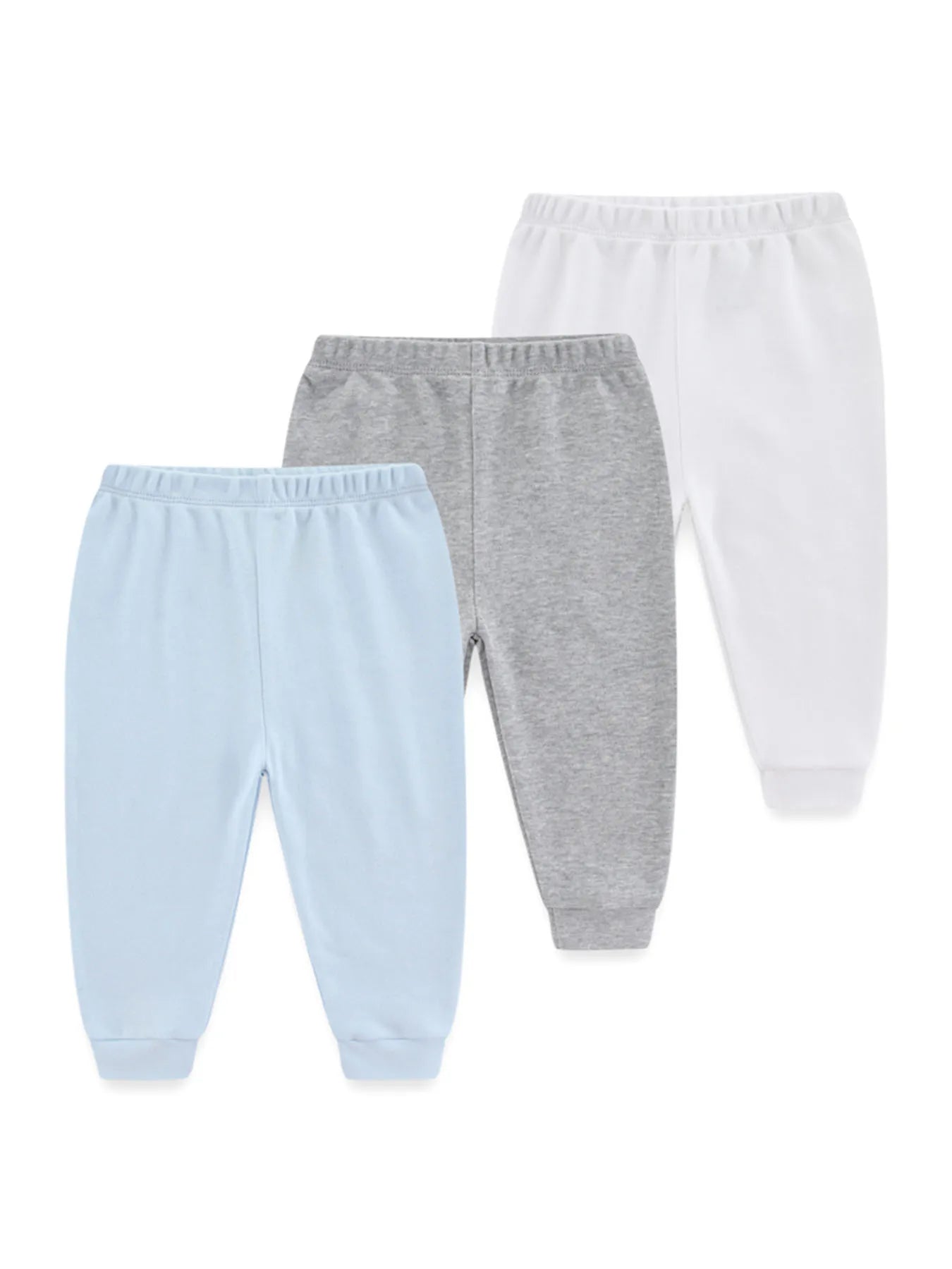 Kiddiezoom 1/3 Pcs Four Seasons Fashion Solid 100%Cotton Baby Boy Girl Pants Soft 100%Cotton Infants Trousers Accessories