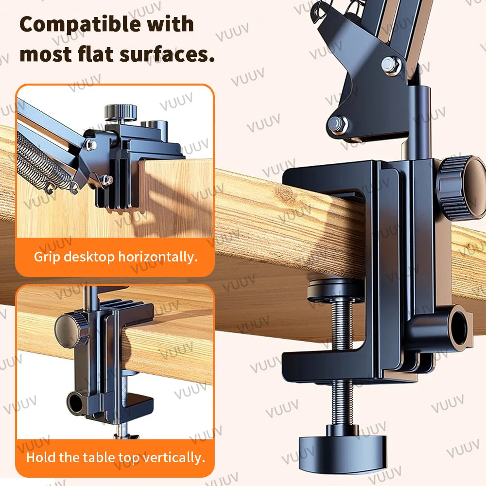 Adjustable Bed Tablet Stand for 4-12.9 Inches Mobile Phones Tablets Aluminum Arm Bed Desk Tablet Mount Support for iPad Mini