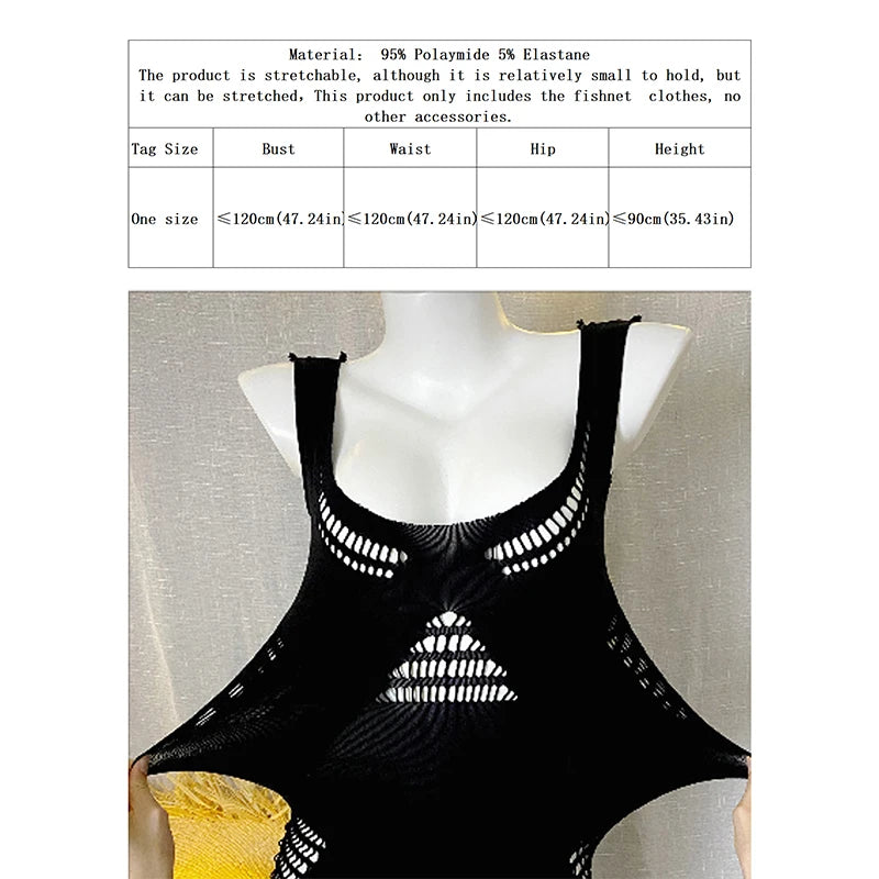 Women Summer Beach Cover Up Hollow Out Beachwear Bodycon Dress Without Underwear Sheer Mesh Fishnet Music festival Swimsuit