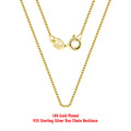 KISS MANDY 925 Sterling Silver 0.6MM Box Chain Necklaces 14K 18K Gold Plated Fashion Wedding Party Daily Wear Charm Jewelry SC07