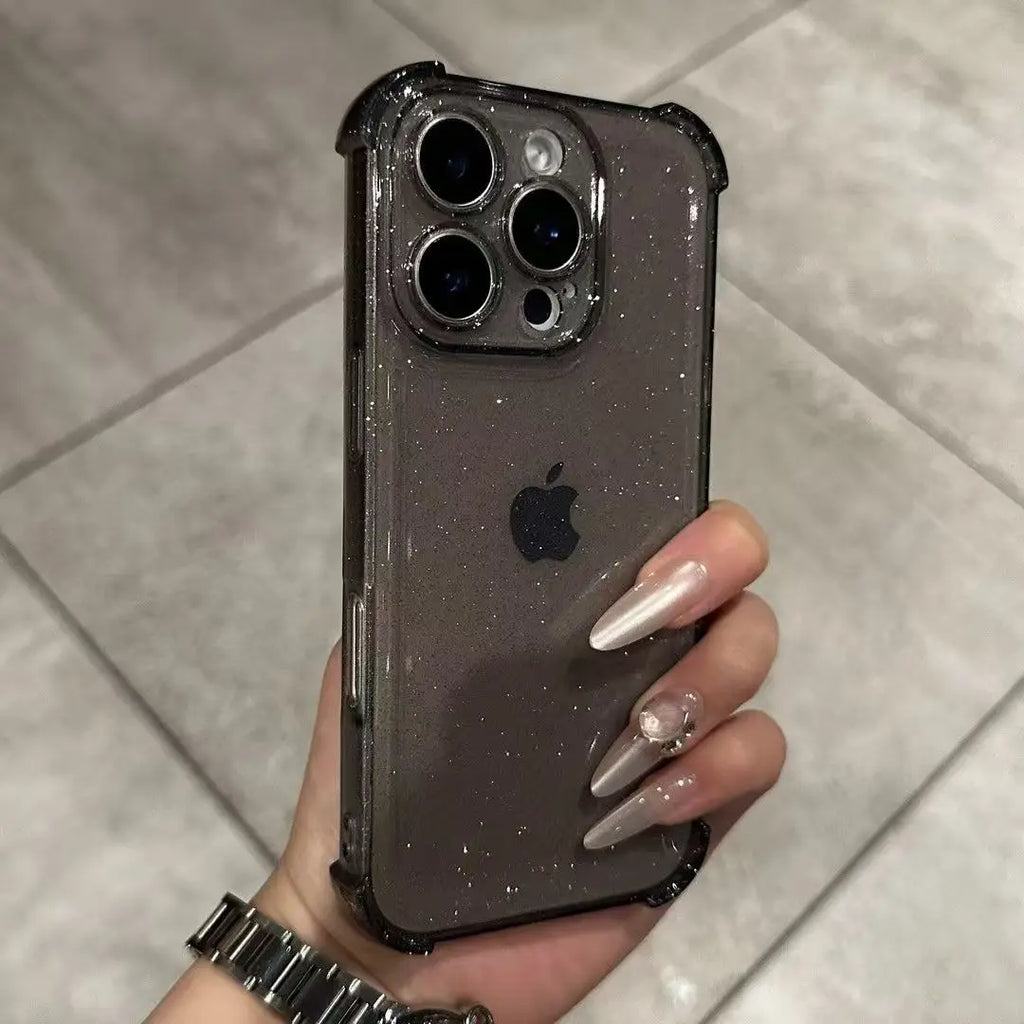 Glitter Bling Clear Case for iPhone 18 17 16 15 14 13 12 11 Pro Max XS XR 16PLUS AIR 16E Silicone Soft Transparent Bumper Cover