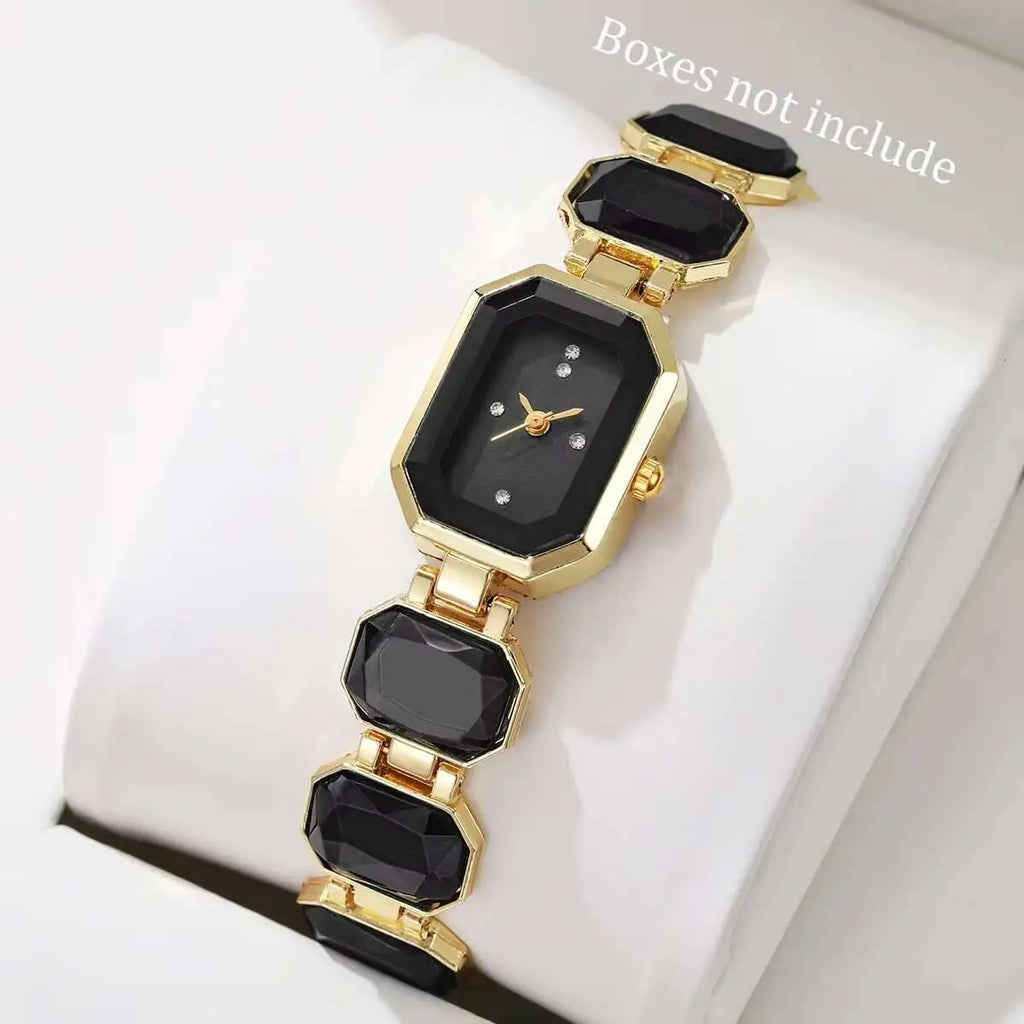 Elegant Women's Watch Fashion Rectangle Dial Ladies Quartz Wrist Watches Girls Clock Reloj Hombre（Without Box）