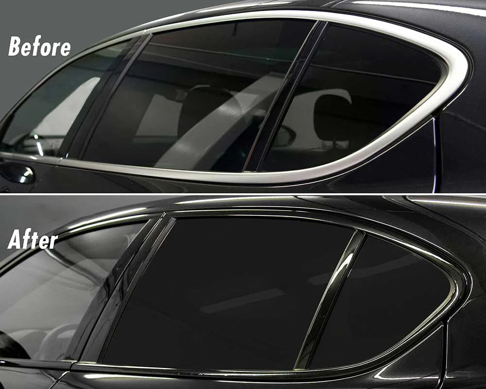 3/5/7/10CM Glossy Black Vinyl Wrap Film Tape Stripes For Car Hood Roof Decal Pillar Chrome Delete Blackout Window Trim Film