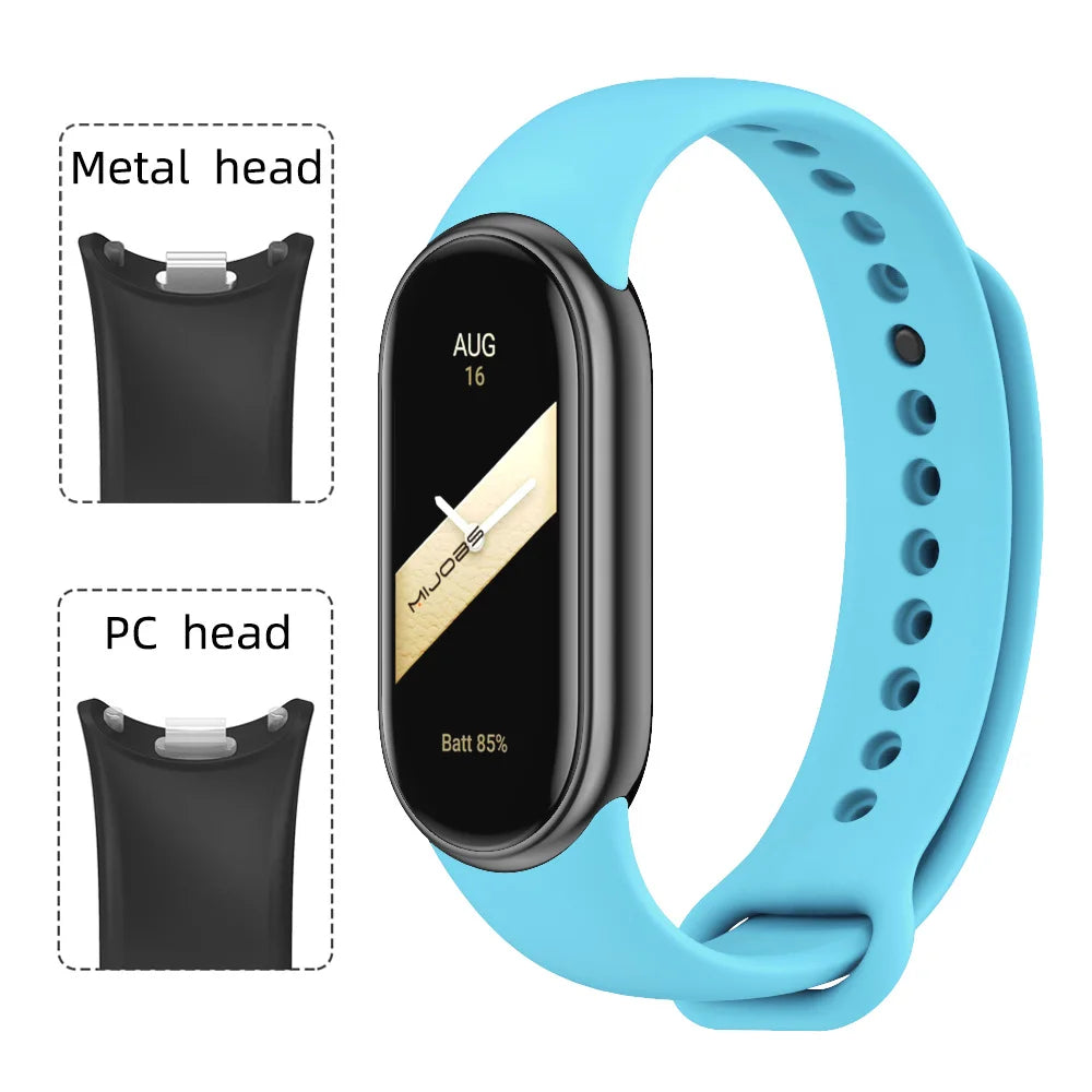 Bracelet for Mi Band 10 Strap for Mi Smart Band 10 9 8 NFC SmartWatch Sport Silicone Rubber Wristband Correa Miband 8 9 Strap
