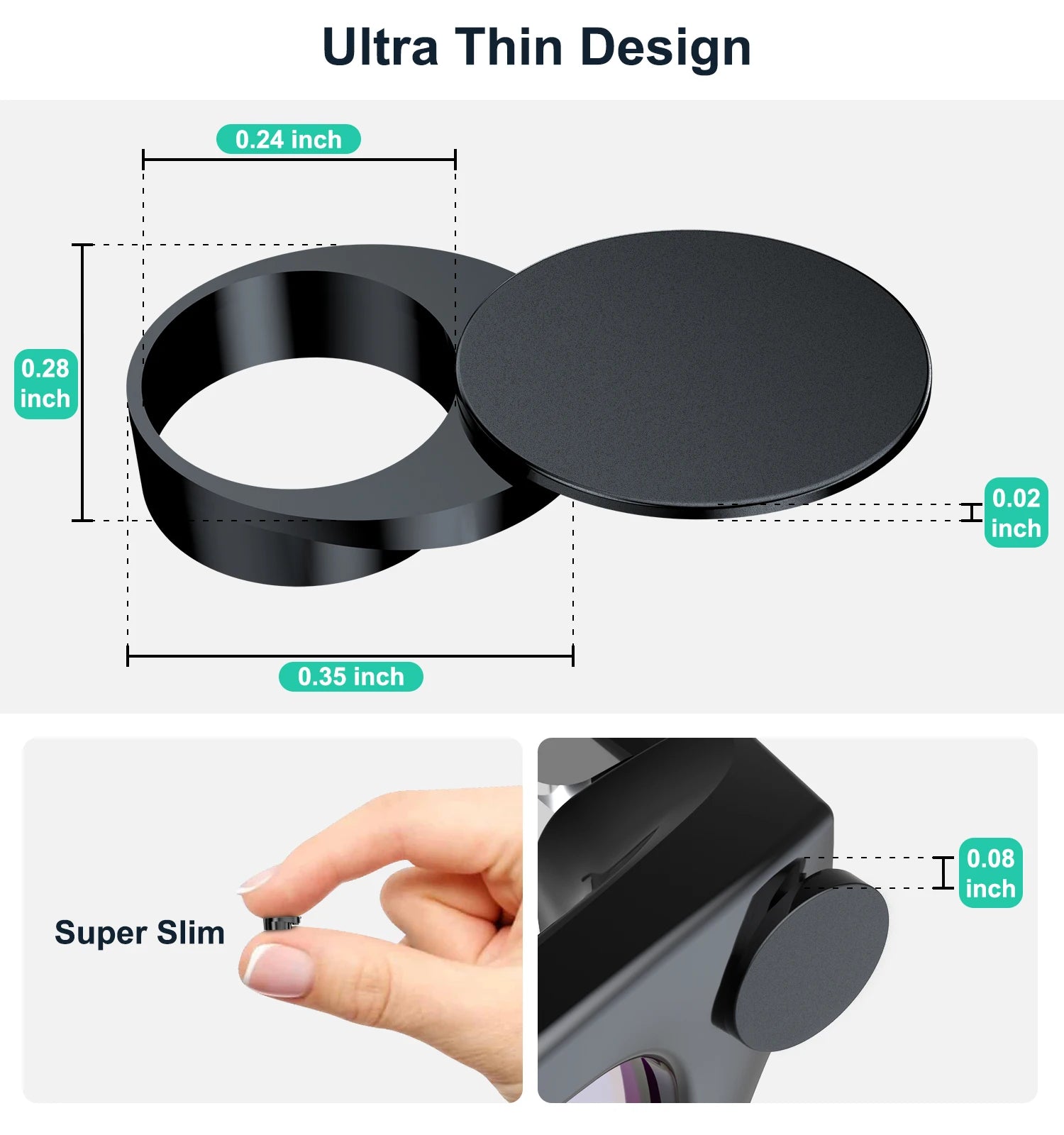 Rotating LED Light Cover Camera Lens Blocker for Smart AI Glasses,Privacy Slide Cap Cover, Safe Sunglasses Protector Accessory