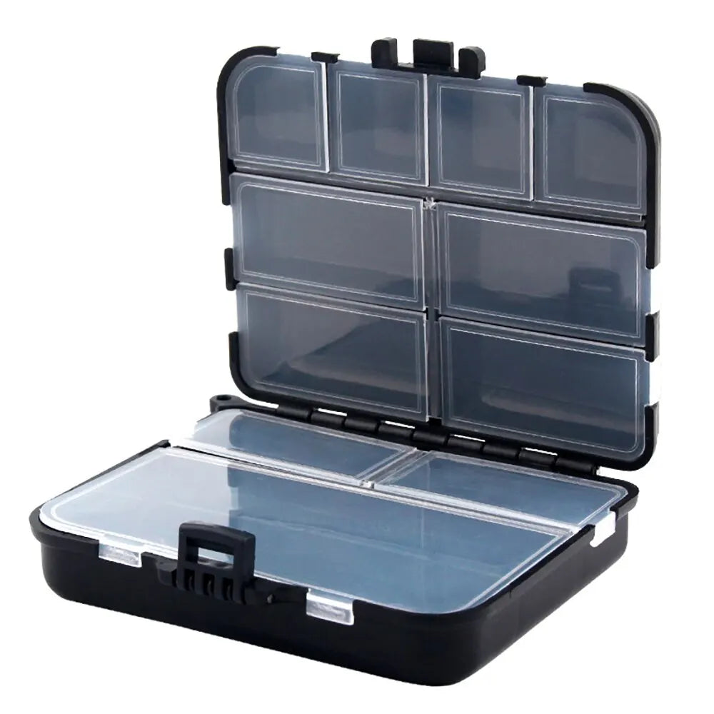 Composable Space Plastic Fishing Tackle Box 2 Layers 12 Individual Compartments Spacer Portable Container Bait Hook Storage Case