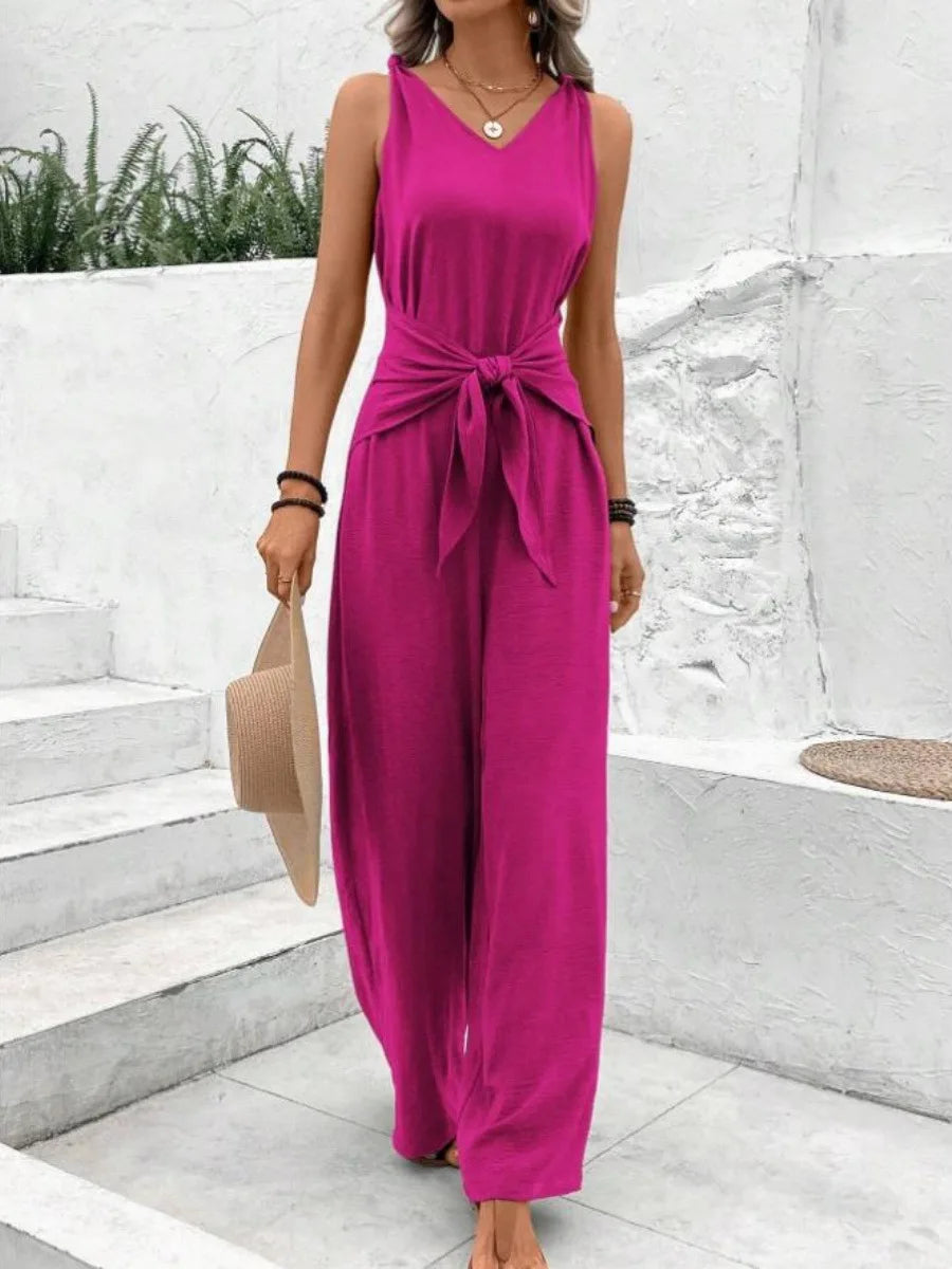Solid Casual Slim Overalls Jumpsuits For Women Summer Women's Elegant Long Overalls Jumpsuit Rompers Female Bodysuit Clothing