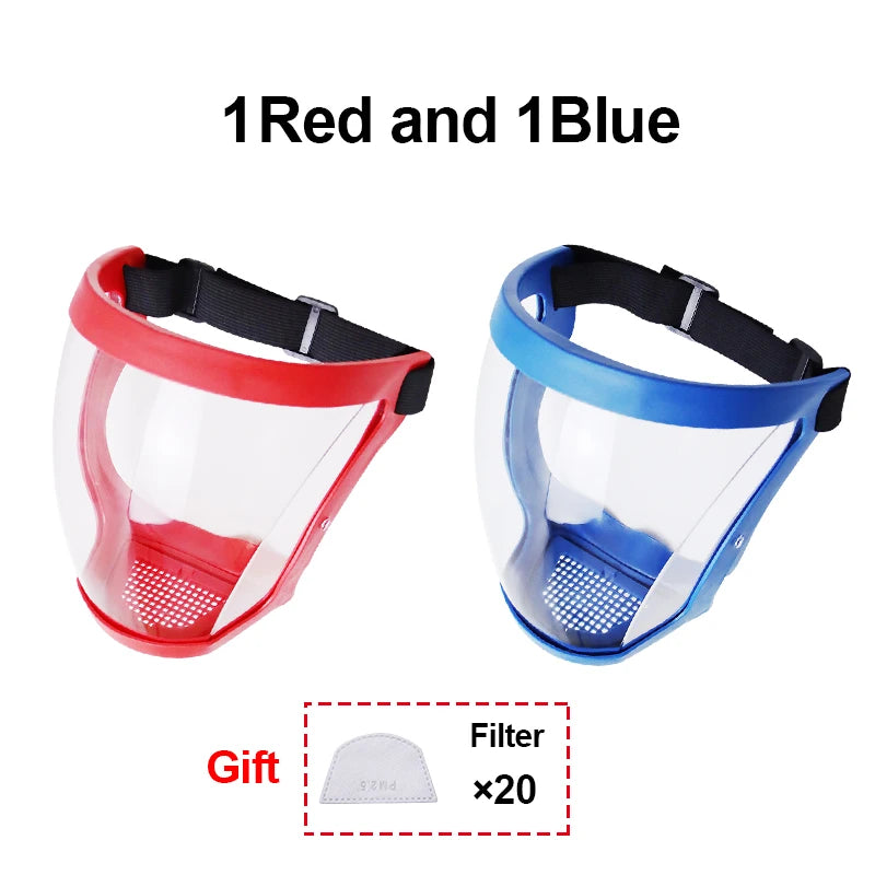 Work Protection Mask Transparent Facial Shield Transparent Facial Protector Face Protective Screen Kitchen Accessories Gadgets