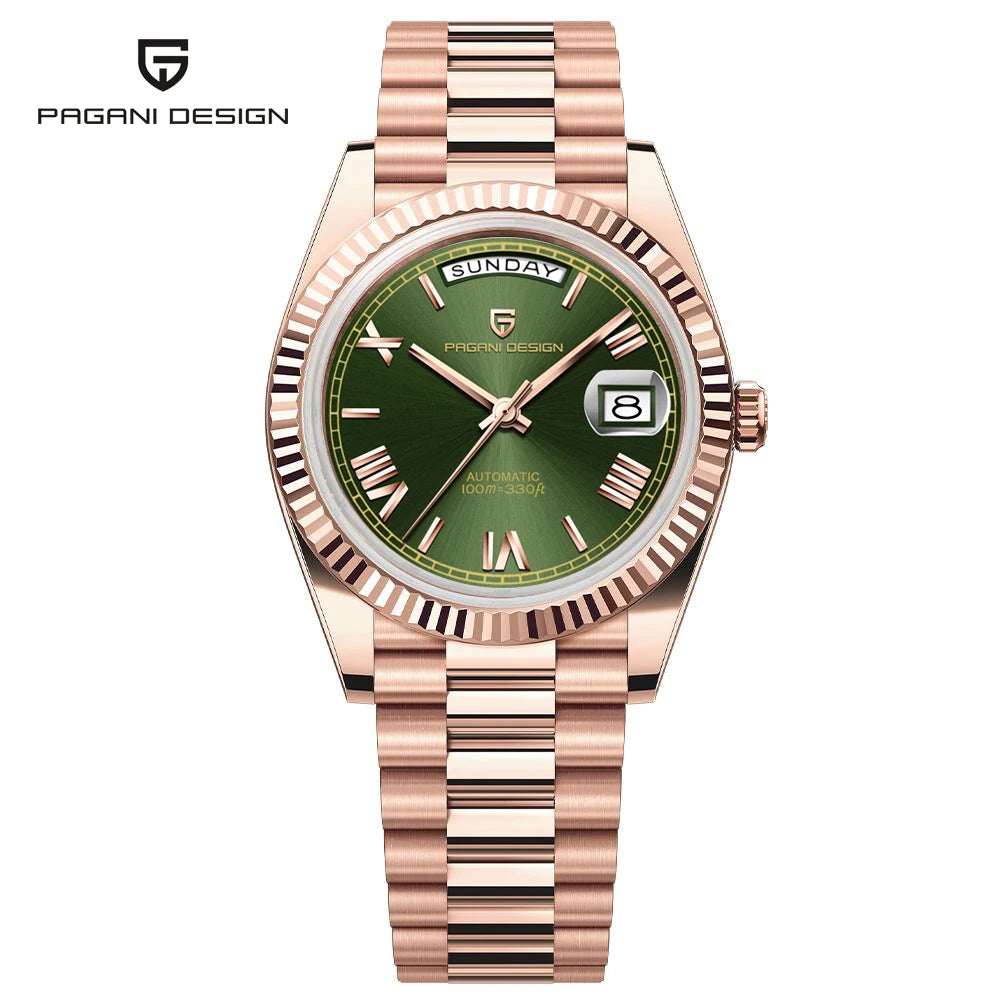 2026 New PAGANI DESIGN DD36 Rose Gold Men's Watches Luxury Mechanical Automatic Watch For Men Date Waterproof AR Sapphire Clock