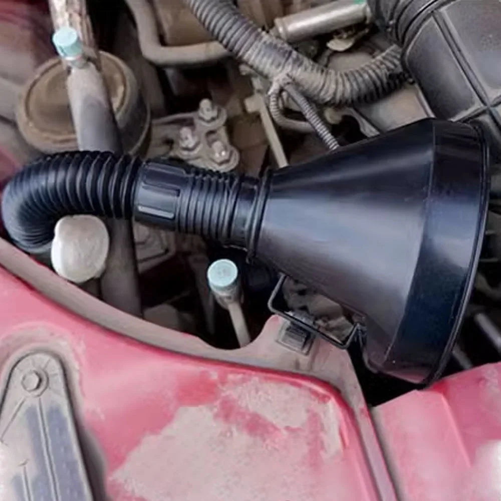 Car Motorcycle Truck Engine Funnel -With Filter&Strainer Refueling,Plus Extension Pipe Hose,Essential Filling Tool