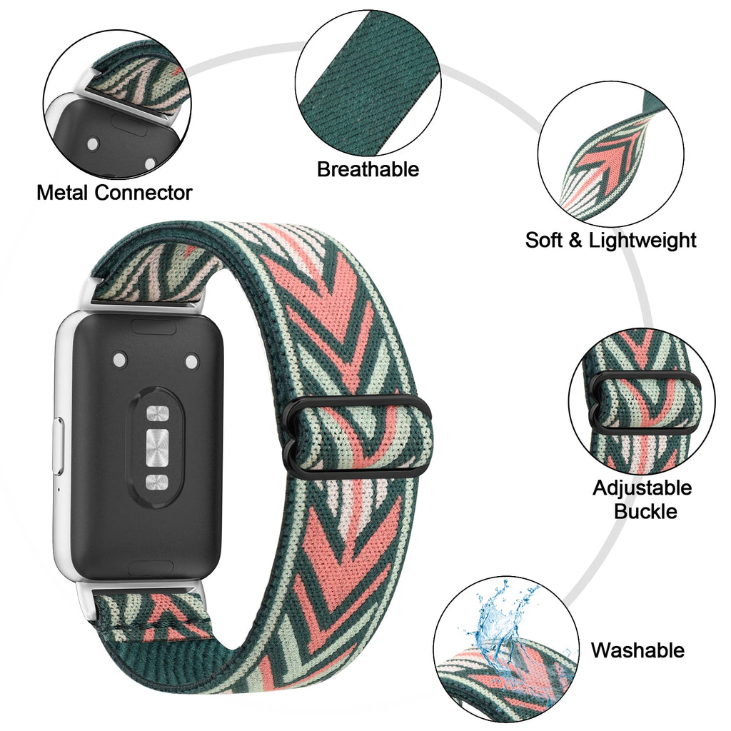 Elastic Nylon Band for Samsung Galaxy Fit 3 Strap Sport Watch Band for Samsung Galaxy Fit 3 Bracelet Adjustable Wristband