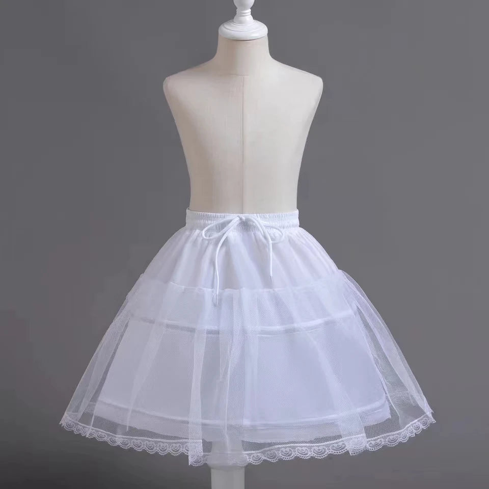 Flower Girls Petticoat Underskirt Cosplay Party Short Dress Jupon Enfant Fille Lolita Ballet Tutu Skirt Enaguas Sottogonna Mini