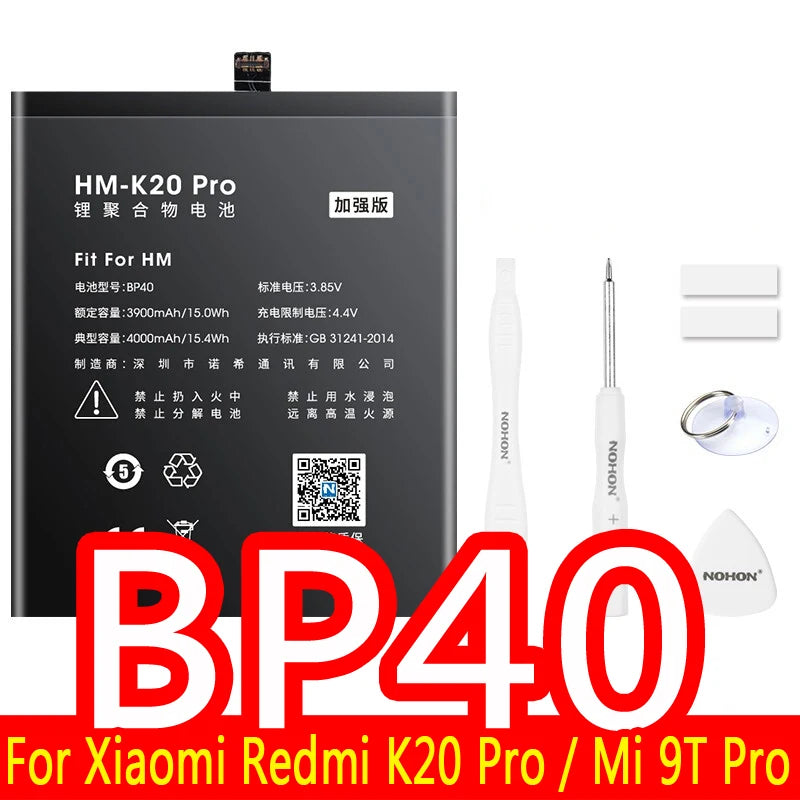 NOHON Battery For Xiaomi Redmi Note 10 Pro 9 9S 8 7 Mi 9 SE 8 Lite 9T Mix 4 Bateria BN57 BN53 BM4Y BM4J BM3L BM4E BM4F BN4A BN55