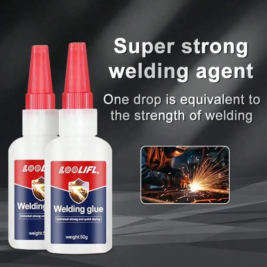 6 Pack 50g LOOLIFL Oily Welding Super Glue Fast Curing Waterproof Flexible Repair Glue for Bike Motorcycle Tire Archery Carbon Arrow Metal Plastic Leather Crafts
