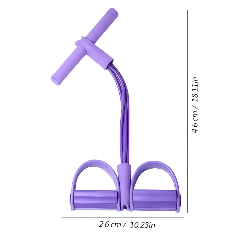 C Four-Tube Pedal Tensioner Multi-Functional Household Fitness Equipment Yoga Abdominal Strengthening Elastic Band Tension Rope