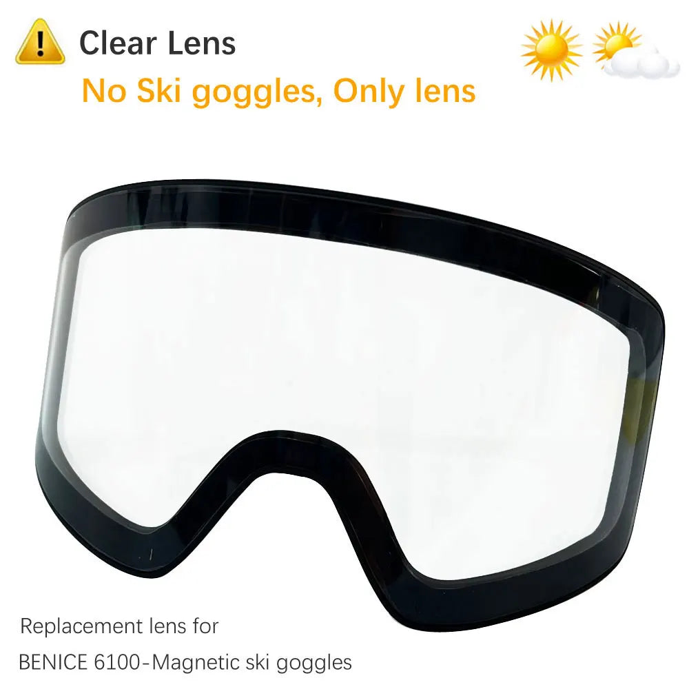 2024 New Double Layer Magnetic Ski Goggles Polarized Lens Skiing Anti-Fog UV400 Snowboard Goggles Men Women Ski Glasses Eyewear