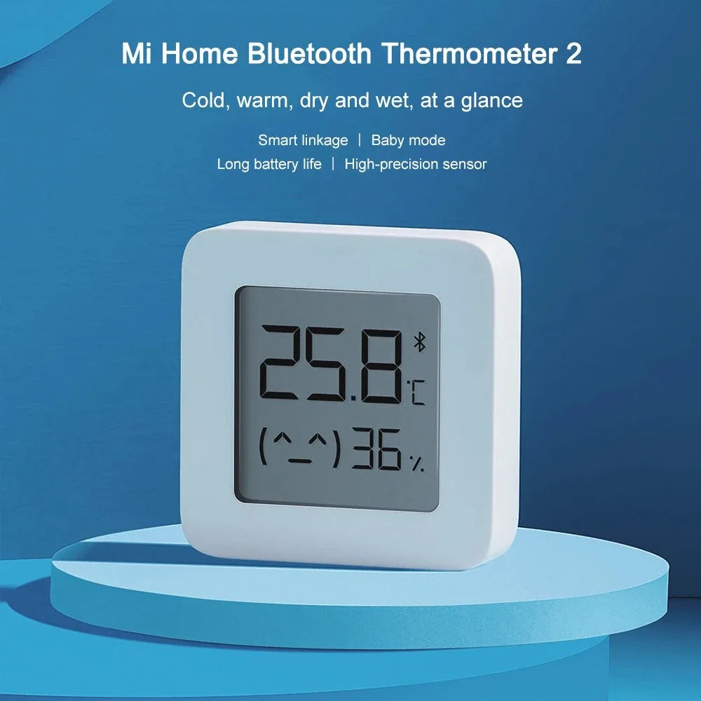 Xiaomi MIJIA Smart Hygrometer Thermometer 2 Bluetooth Wireless Electric Digital Hygrometer Thermograph With Mijia APP Smart Home